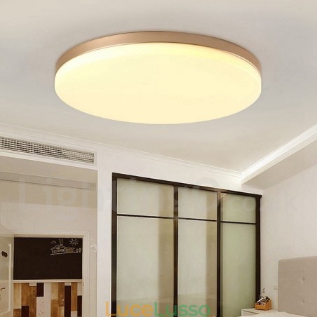 Plafoniere da soffitto in stile nordico moderno contemporaneo dimmerabile ultra sottile e rotondo con paralume in acrilico, utilizzabili anche come applique Plafoniere da soffitto in stile nordico moderno contemporaneo dimmerabile ultra sottile e rotondo con paralume in acrilico, utilizzabili anche come applique
