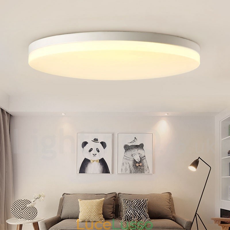 Plafoniere da soffitto in stile nordico moderno contemporaneo dimmerabile ultra sottile e rotondo con paralume in acrilico, utilizzabili anche come applique