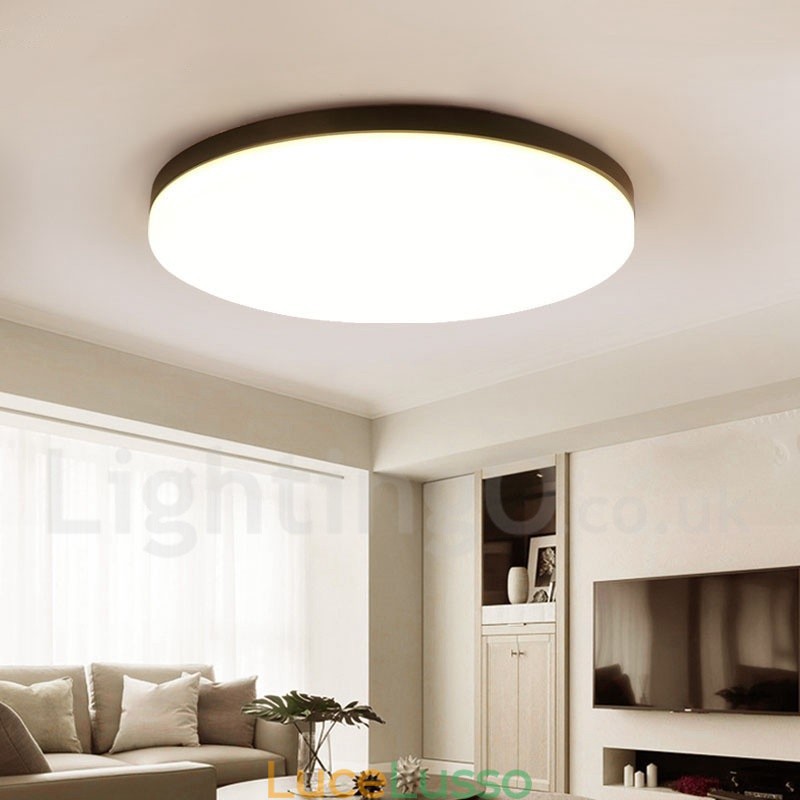 Plafoniere da soffitto in stile nordico moderno contemporaneo dimmerabile ultra sottile e rotondo con paralume in acrilico, utilizzabili anche come applique