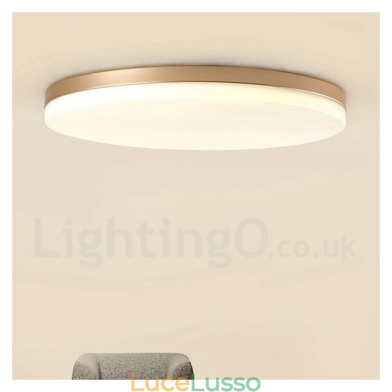Plafoniere da soffitto in stile nordico moderno contemporaneo dimmerabile ultra sottile e rotondo con paralume in acrilico, utilizzabili anche come applique