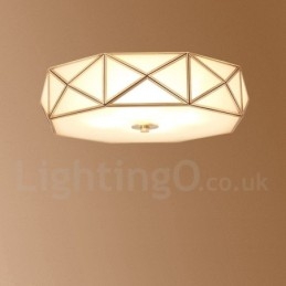 Lampada da soffitto a filo in ottone puro stile rustico nordico con paralume in vetro