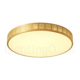 Lampada da soffitto rotonda in ottone puro, moderna, contemporanea, in stile nordico, con paralume in acrilico