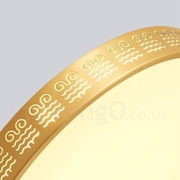 Lampada da soffitto rotonda in ottone puro, moderna, contemporanea, in stile nordico, con paralume in acrilico