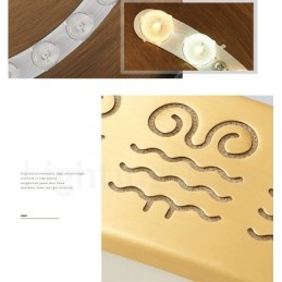 Lampada da soffitto rotonda in ottone puro, moderna, contemporanea, in stile nordico, con paralume in acrilico