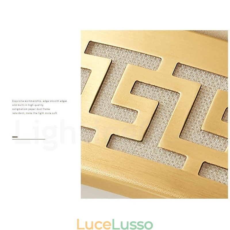 Lampada da soffitto rotonda in ottone puro, moderna, contemporanea, in stile nordico, con paralume in acrilico