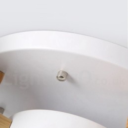 Lampadario in legno moderno contemporaneo in stile nordico con paralume in acrilico