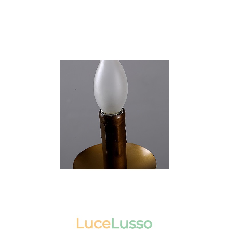 Lampadario retrò in corda di canapa con 1 lampada, stile country retrò