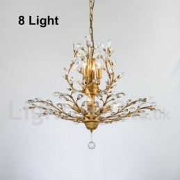 Lampadario in ferro dipinto di cristallo con lampada di illuminazione moderna in cristallo