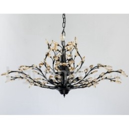 Lampadario in ferro dipinto di cristallo con lampada di illuminazione moderna in cristallo
