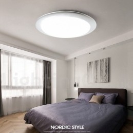 Plafoniere da soffitto moderne e contemporanee in stile nordico, super sottili, spesse 4 cm, dimmerabili, con paralume in acrilico e telecomando, utilizzabili anche come applique