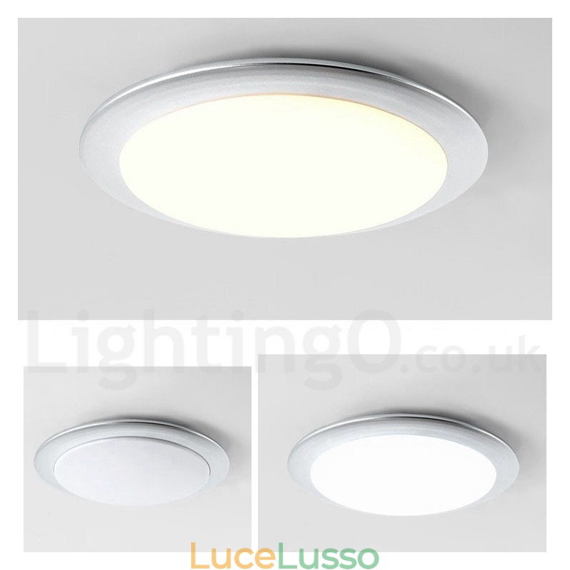 Plafoniere da soffitto moderne e contemporanee in stile nordico, super sottili, spesse 4 cm, dimmerabili, con paralume in acrilico e telecomando, utilizzabili anche come applique