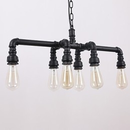 Ciondolo dipinto a 6 luci con placcatura retrò in tubo d'acqua