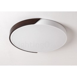 Retro noce color legno ultra sottile rotondo dimmerabile montaggio a filo soffitto luci con paralume in acrilico può essere utilizzato anche come luce da parete
