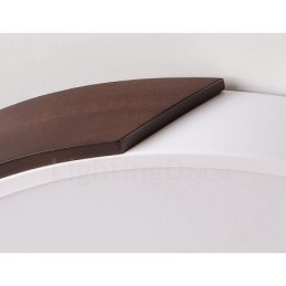 Retro noce color legno ultra sottile rotondo dimmerabile montaggio a filo soffitto luci con paralume in acrilico può essere utilizzato anche come luce da parete