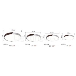 Retro noce color legno ultra sottile rotondo dimmerabile montaggio a filo soffitto luci con paralume in acrilico può essere utilizzato anche come luce da parete