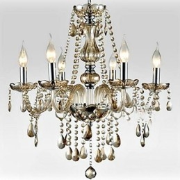 6 luci Stile del lampadario in vetro da palazzo con lampadina a candela