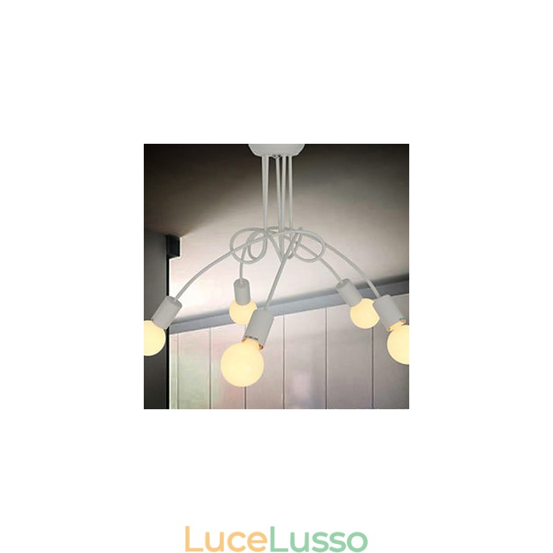 Lampadario in metallo dipinto moderno e contemporaneo