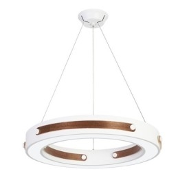 Lampada a sospensione moderna e contemporanea con paralume in acrilico, multicolore, ad anello