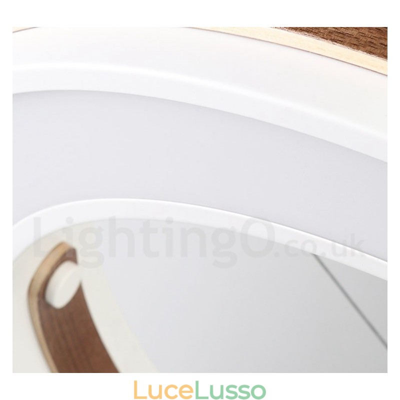 Lampada a sospensione moderna e contemporanea con paralume in acrilico, multicolore, ad anello