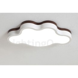 Lampada da soffitto per bambini in legno retrò con luce a filo in acciaio