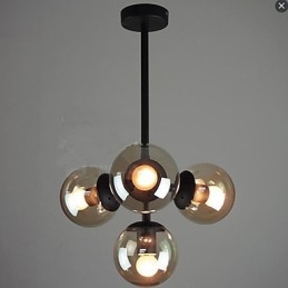 Lampade da soffitto molecolari a forma di fagiolo di ferro con sfera di vetro