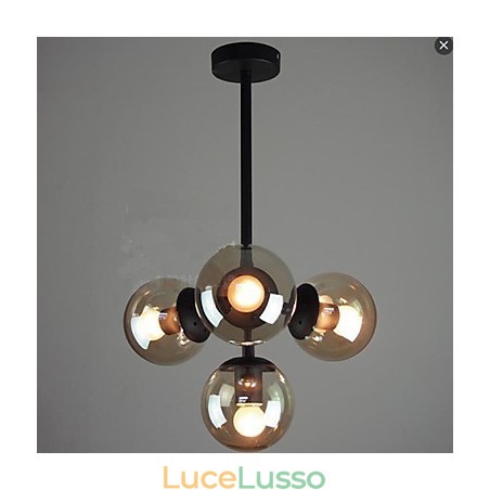 Lampade da soffitto molecolari a forma di fagiolo di ferro con sfera di vetro Lampade da soffitto molecolari a forma di fagiolo di ferro con sfera di vetro