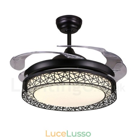 Ventilatore da soffitto moderno e contemporaneo con telecomando, 108 cm (42"), luce con paralume in acrilico, motore in rame puro muto, 91 cm (36") Ventilatore da soffitto moderno e contemporaneo con telecomando, 108 cm (42"), luce con paralume in acrilico, motore in rame puro muto, 91 cm (36")