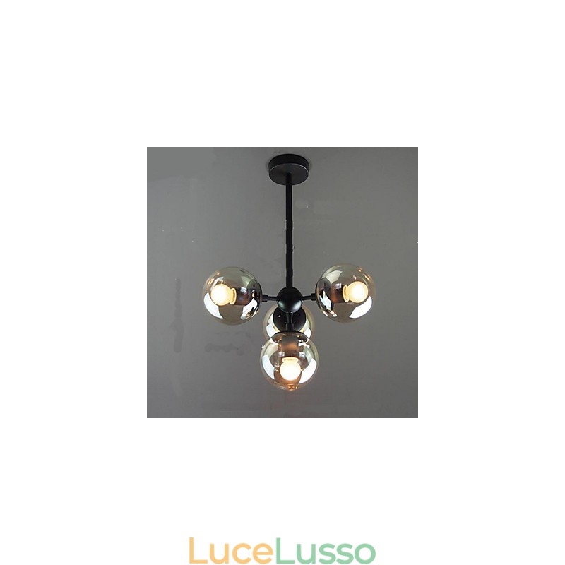 Lampade da soffitto molecolari a forma di fagiolo di ferro con sfera di vetro