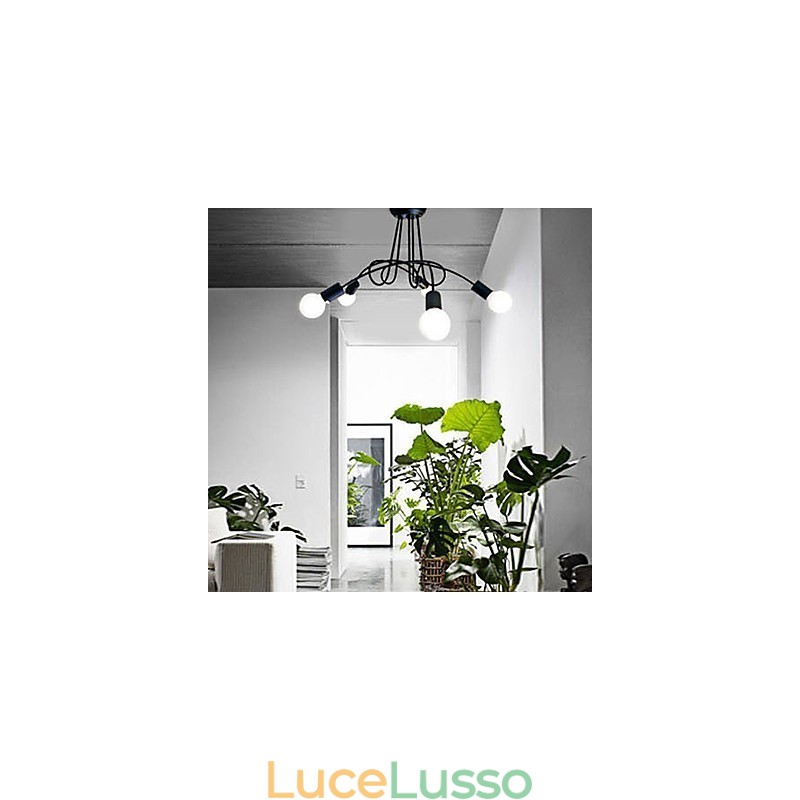 Lampadario in metallo dipinto moderno e contemporaneo