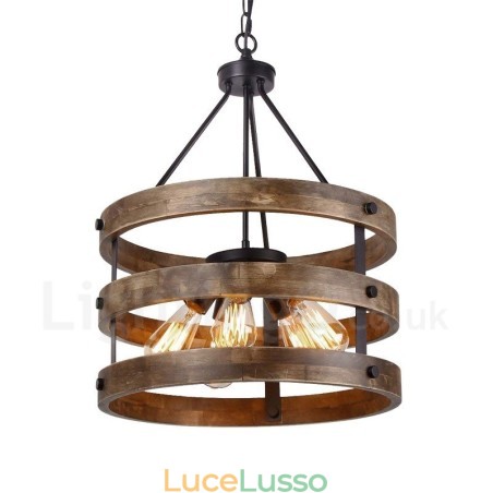Lampadario in legno vintage a tamburo da 5 luci, stile industriale, stile loft, illuminazione a sospensione lineare in legno Lampadario in legno vintage a tamburo da 5 luci, stile industriale, stile loft, illuminazione a sospensione lineare in legno