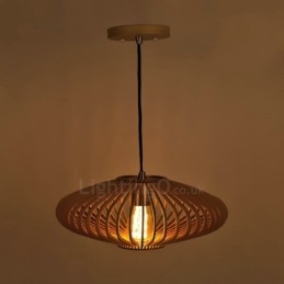 1 luce lanterna vintage lampadario in legno industriale vento loft legno lineare illuminazione pendente