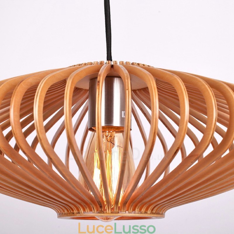 1 luce lanterna vintage lampadario in legno industriale vento loft legno lineare illuminazione pendente