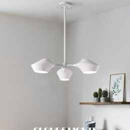 Lampadario retrò lineare a 3 luci con paralumi in acrilico per esterni Garage