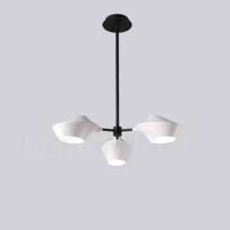 Lampadario retrò lineare a 3 luci con paralumi in acrilico per esterni Garage