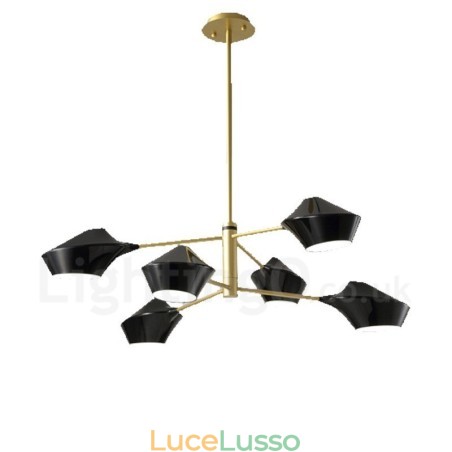 Lampadario retrò lineare multicolore a 2 livelli, 6 luci con paralumi in acrilico, per esterni, garage Lampadario retrò lineare multicolore a 2 livelli, 6 luci con paralumi in acrilico, per esterni, garage