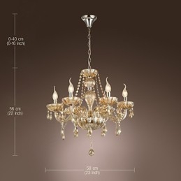 Lampadario in vetro elettroplaccato in cristallo classico tradizionale
