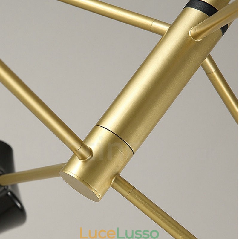 Lampadario retrò lineare multicolore a due livelli, 8 luci con paralumi in acrilico, per esterni, garage