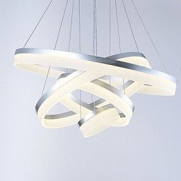 Lampadario in acrilico con anello pendente, apparecchi di illuminazione con