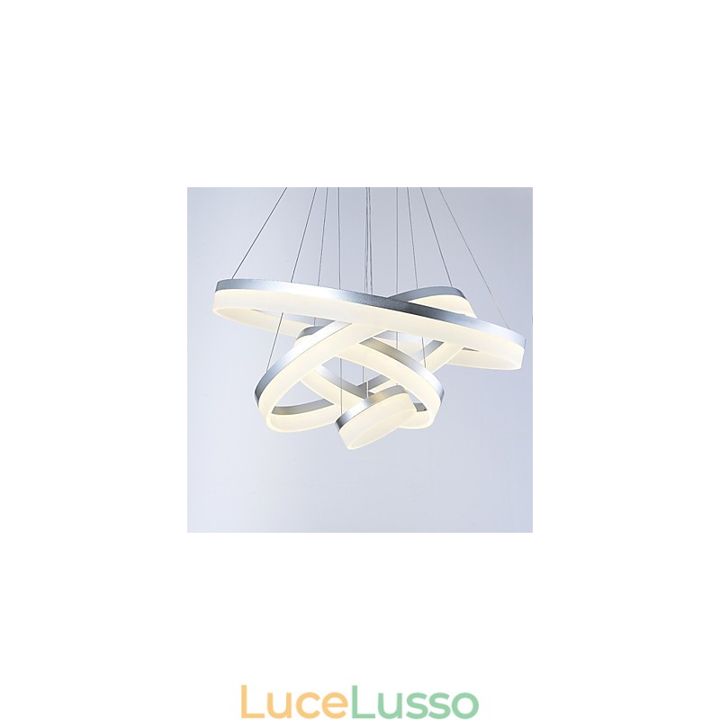 Lampadario in acrilico con anello pendente, apparecchi di illuminazione con