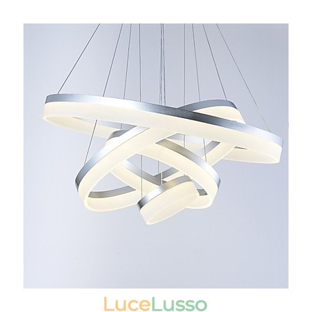 Lampadario in acrilico con anello pendente, apparecchi di illuminazione con