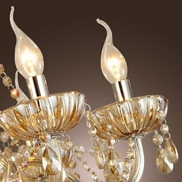 Lampadario in vetro elettroplaccato in cristallo classico tradizionale