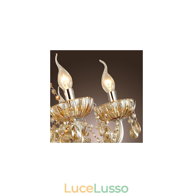 Lampadario in vetro elettroplaccato in cristallo classico tradizionale