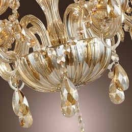 Lampadario in vetro elettroplaccato in cristallo classico tradizionale