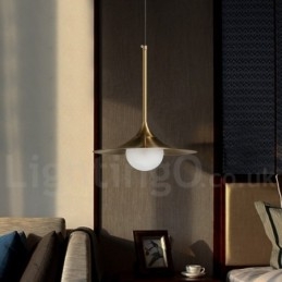 1 luce stile industriale oro mini stile lampada a sospensione finitura elettrolitica verniciata con paralume in vetro
