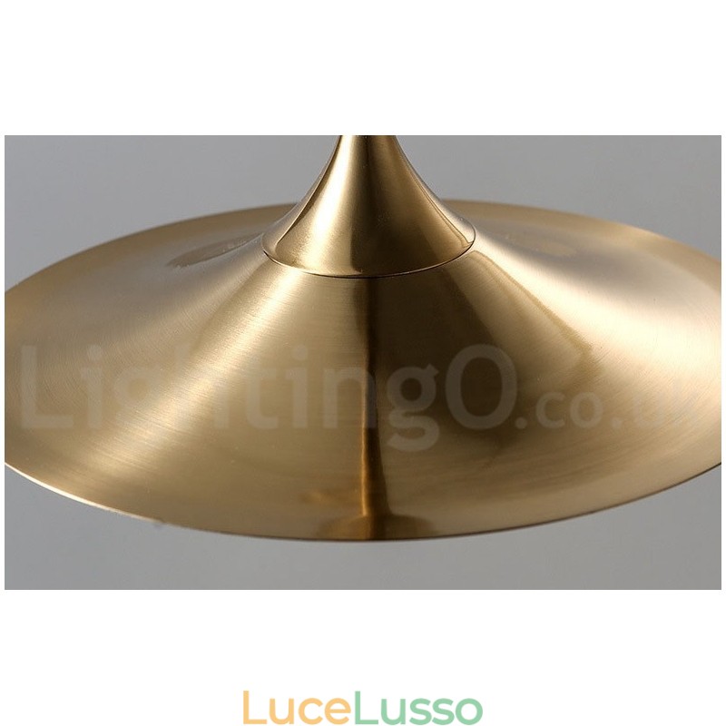 1 luce stile industriale oro mini stile lampada a sospensione finitura elettrolitica verniciata con paralume in vetro