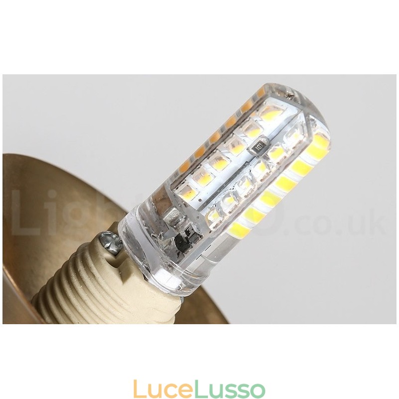 1 luce stile industriale oro mini stile lampada a sospensione finitura elettrolitica verniciata con paralume in vetro