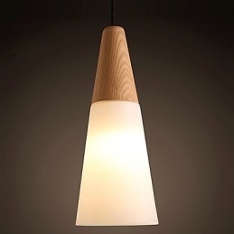 Lampadario Mini Stile Moderno Contemporaneo Legno Bambù