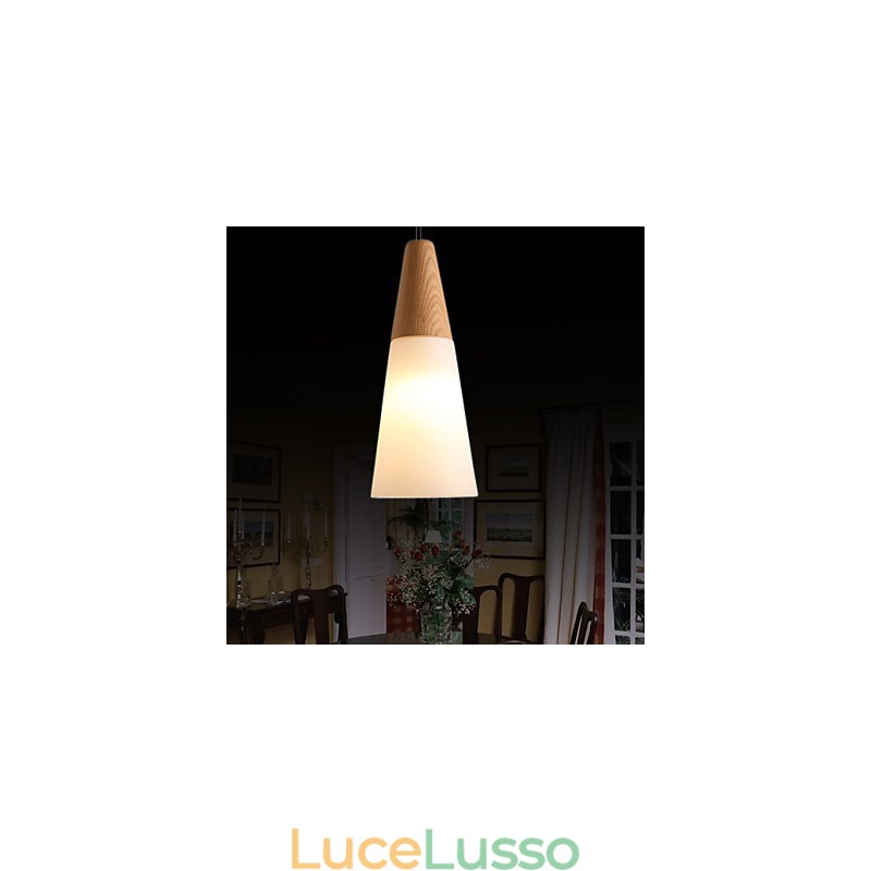 Lampadario Mini Stile Moderno Contemporaneo Legno Bambù
