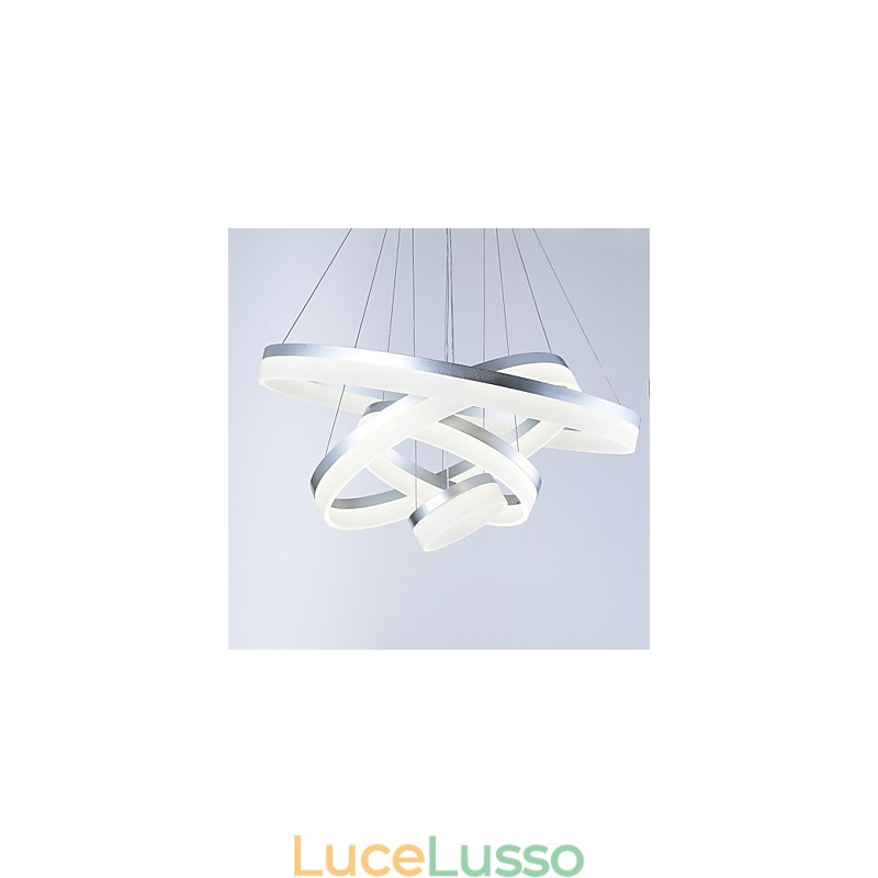 Lampadario in acrilico con anello pendente, apparecchi di illuminazione con