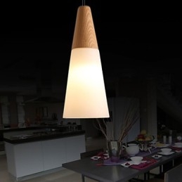 Lampadario Mini Stile Moderno Contemporaneo Legno Bambù